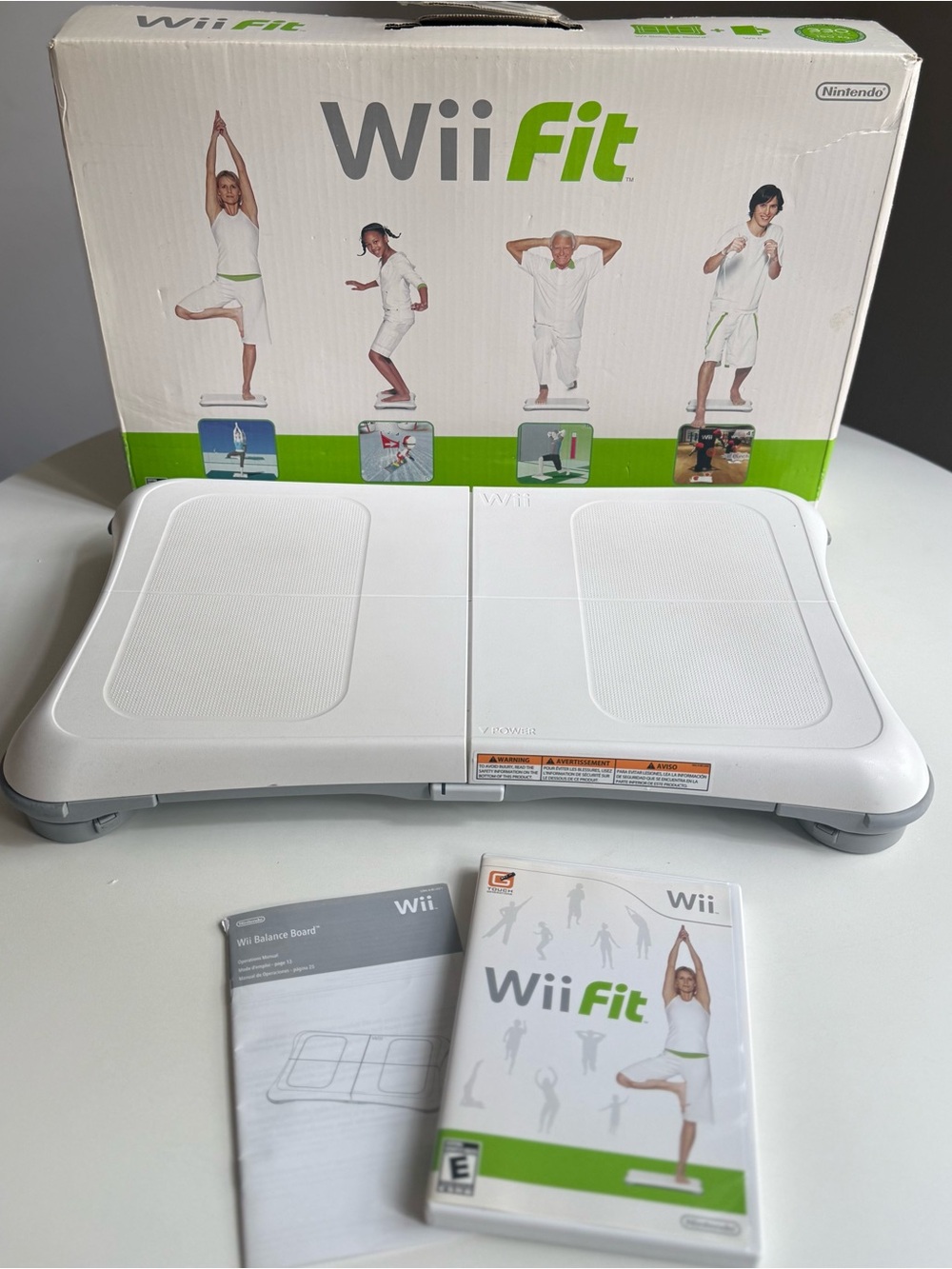 Nintendo Wii Fit Balance Board Bundle Tested And Working! w/Box & Game & Manual